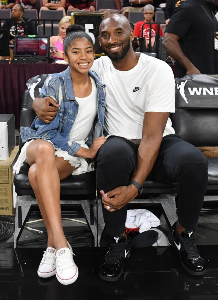Kobe e Gigi Bryant sempre presentes nos jogos da WNBA.