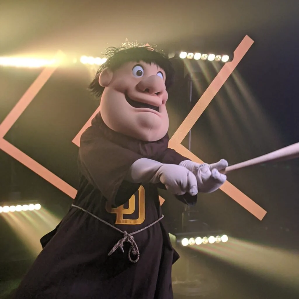 O mascote do San Diego Padres.